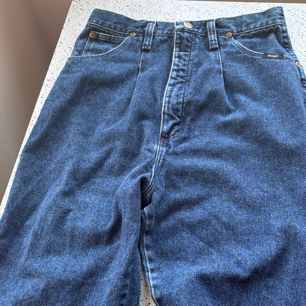 Vintage silverlake 11/12 bareback jeans pleat front 28x30.5 high rise mom taper